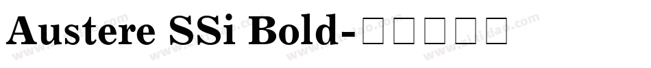 Austere SSi Bold字体转换